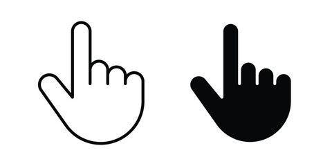 Fototapeta premium Hand pointer icon vector design Illustration pack for apps.