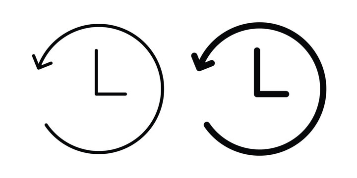 History icon vector design Illustration pack for apps.