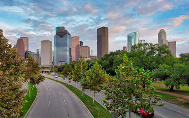 Houston, Texas, USA park and downtown skyline. © TTstudio