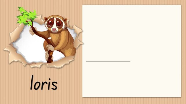 Educational Alphabet Animation for the Letter L with a Loris