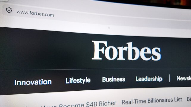 internet browser window with forbes website