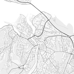 Obraz premium Inverness City Map. Minimalist black and white line art poster for printing, wallpaper, wall art, and map resources for home and office decor