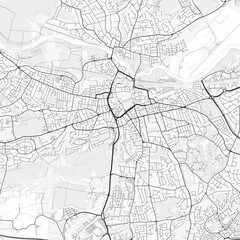 Obraz premium Reading City Map. Minimalist black and white line art poster for printing, wallpaper, wall art, and map resources for home and office decor