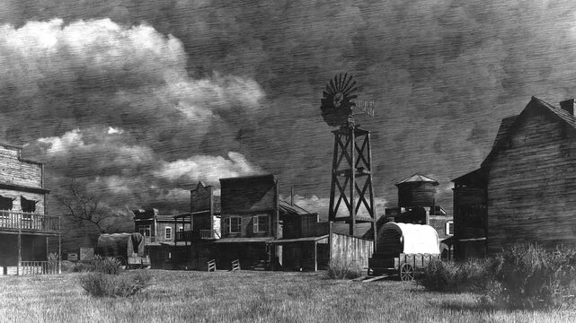 Old town from the Wild West times 