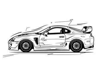 Naklejka premium black sports car