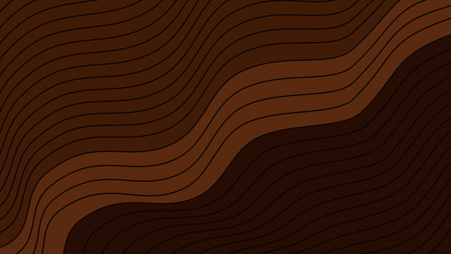 Abstract Brown Wavy Lines Background Texture
