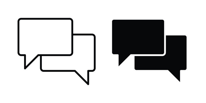 Talk bubble speech icon vector design Illustration pack for apps.