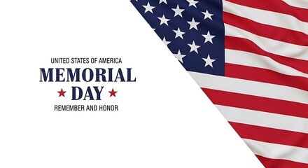 Fototapeta premium Memorial Day United States of America American flag patriotic celebration remember and honor