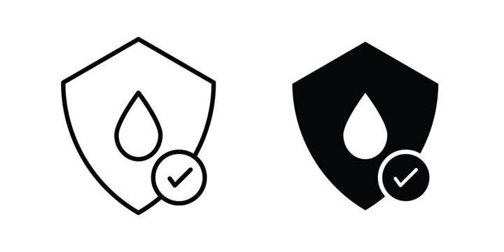 Waterproof icon vector design Illustration pack for apps.