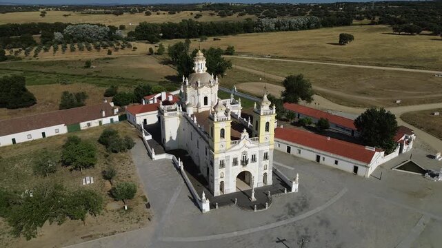 Drone video Santu&aacute;rio de Nossa Senhora d'Aires Portugal Europe