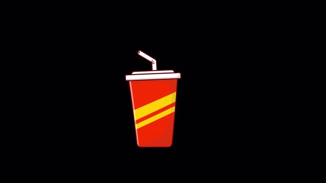 Drink Cup Animation Video - Transparent