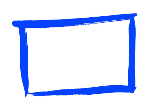 Blaue Umrandung - Handgemalter Rahmen mit Textfreiraum