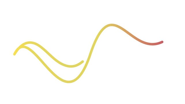 Abstract Gradient Squiggle Wavy Line Animation 4K