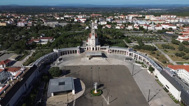 Drone video Santu&aacute;rio de Nossa Senhora de F&aacute;tima Portugal Europe