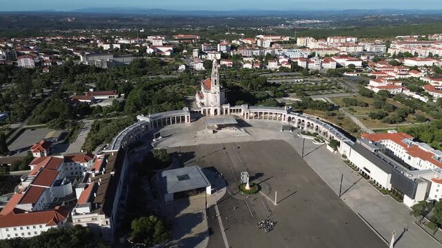 Drone video Santu&aacute;rio de Nossa Senhora de F&aacute;tima Portugal Europe
