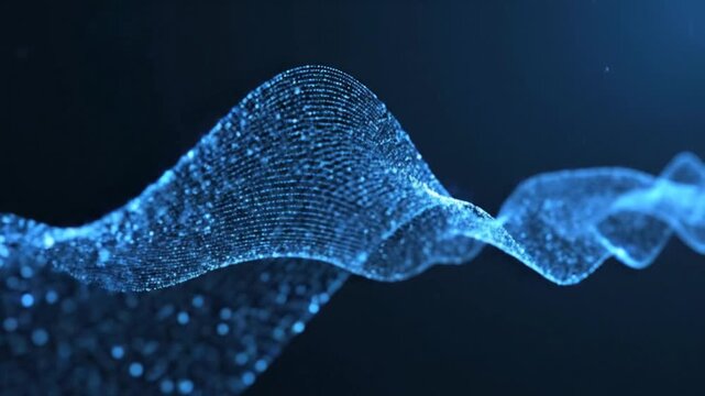 Abstract blue wave form motion background for digital technology design