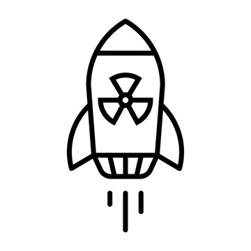 Radiation icon vector. Nuclear energy Illustration sign. Emitting symbol. atomic bomb logo.