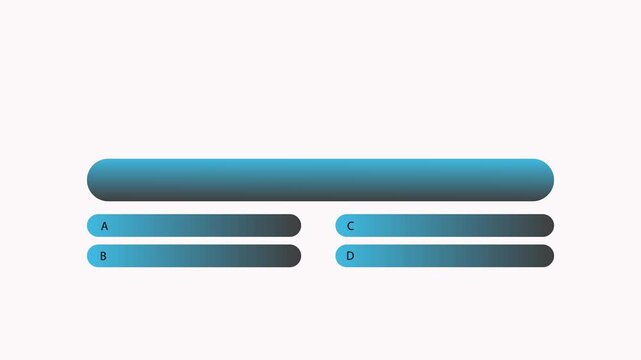 Animated illustration for a quiz about questions and answer choices. Question icon. Cartoon icon.