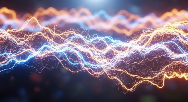 Abstract Energy Waves - Dynamic Light Patterns.