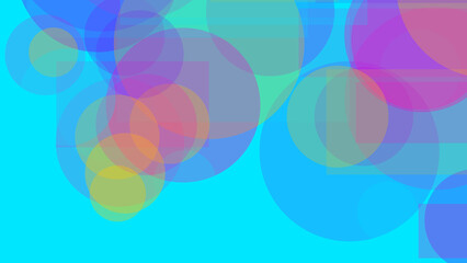 Obraz premium Abstract colorful overlapping circles with soft gradient blur background for modern design