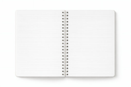 notebook in a square line, in a ruler unfolded on a white background close-up, empty space for text, template, photo background, layout, banner
