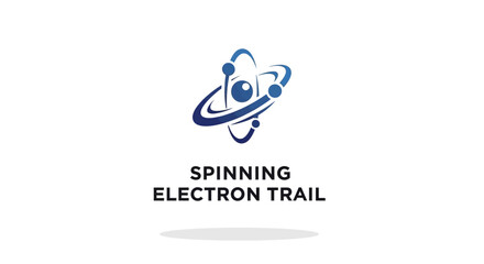 Fototapeta premium Abstract depiction of a spinning electron trail in a science graphic.