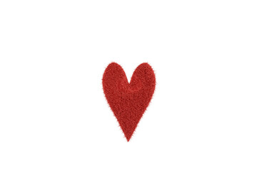 Fototapeta premium red heart isolated on white, icon, 3D, PNG