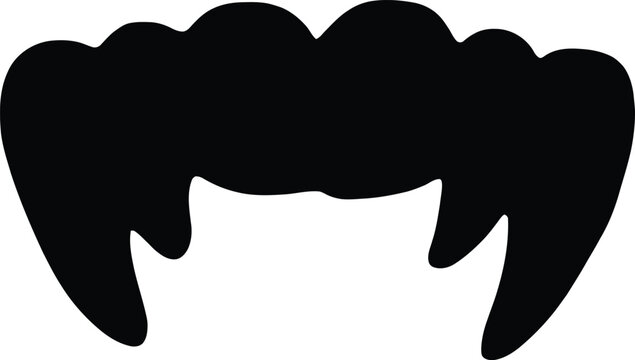 Vampire fangs silhouette icon