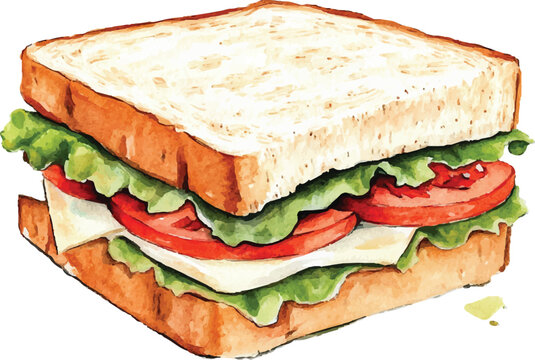 Delicious sandwich with cheese lettuce tomato.