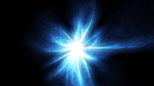 Powerful plasma streams burst from the surface of the incandescent star, forming giant loops and prominences. The dynamic movement of solar energy in outer space creates a majestic spectacle of contin