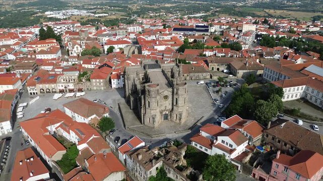 Drone video S&eacute; Catedral da Guarda Portugal Europe
