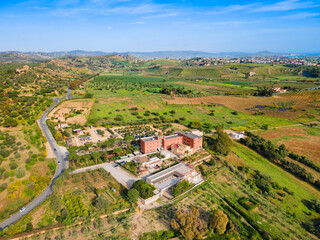 Naklejka premium Clinica Sant Anna aerial panoramic view, Agrigento