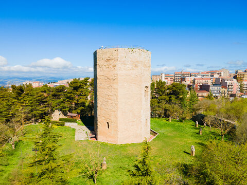 Torre di Federico aerial panoramic view in Enna