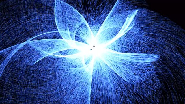 Powerful plasma streams burst from the surface of the incandescent star, forming giant loops and prominences. The dynamic movement of solar energy in outer space creates a majestic spectacle of contin
