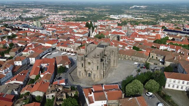 Drone video S&eacute; Catedral da Guarda Portugal Europe