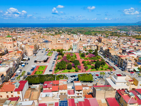 Alcamo Castle of the Counts of Modica aerial view