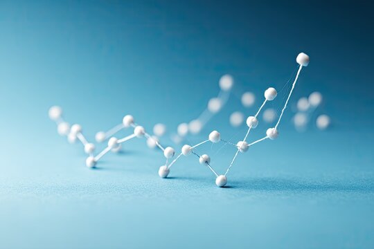 Abstract 3D Network Graph with Growing Trend.