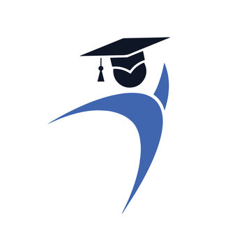 Education Graduation Logo Design Academic Success Student Vector Icon