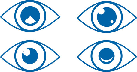 Naklejka na ściany i meble Eye icon set