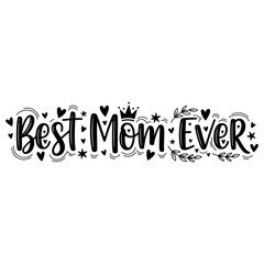 Fototapeta premium Mother’s Day typography decorative floral lettering design
