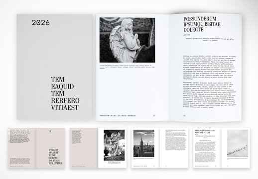 Modern Monochrome Magazine Layout