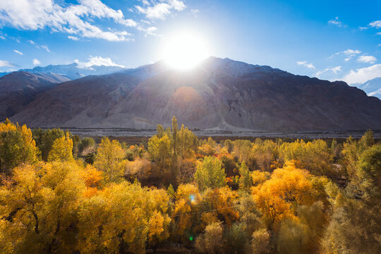 Mountain landscape view from Pamir highway, Tajikistan