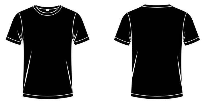 Vector illustration of t shirt design template, fornt and back view.