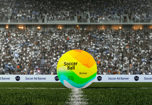 Soccer Ball Stadium Mockup PSD
