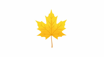 Fototapeta premium Autumn leaf with distinct veins, isolated on white