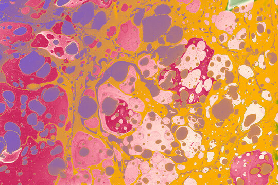 Abstract ebru marbling texture background design.