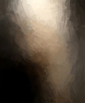 Chasm of Light - abstract gradient of shadow, while the center glows with a soft, warm radiance focusing on the diagonal movement of the brightest highlights cutting through the darker palette.