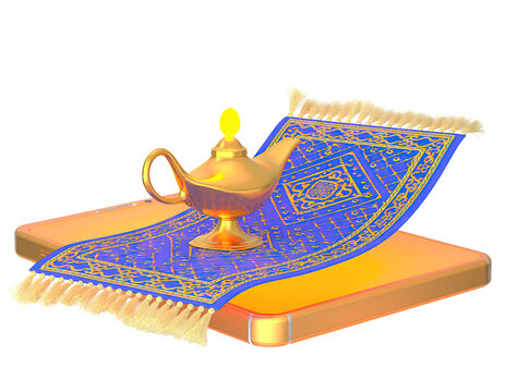 Magic Carpet and Genie Lamp on a Smartphone