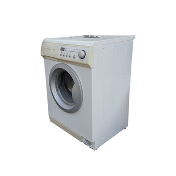 Old washing machine for recycling, electronic waste