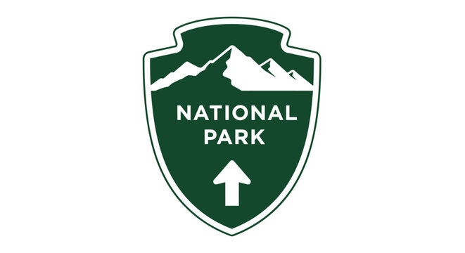 National Park Direction Sign Board.